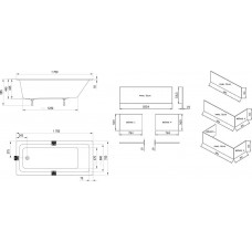 Ванна акрилова Ravak 10° Slim 170x75 CA71300000