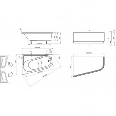  Ванна акрилова Ravak Chrome 170x105 L CA31000000