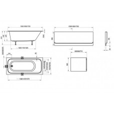 Ванна акрилова Ravak Chrome Slim 150x70 C721300000