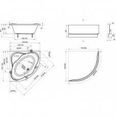 Ванна акрилова кутова Ravak New Day 140x140 C651000000