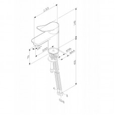 Змішувач для раковини без відкриття зтоку, білий AM.PM X-Joy F85A02133