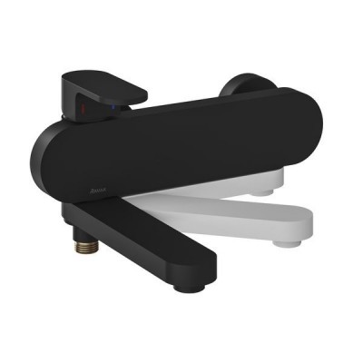 Змішувач для для ванни настінний, без лійки, чорний Ravak Chrome CR 022.20BL X070431