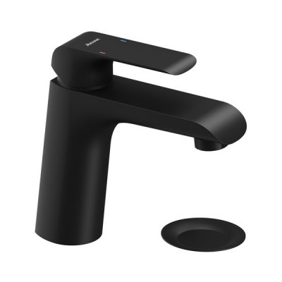 Змішувач для раковини 151 мм, з відкриванням стоку, чорний Ravak Flat FL 013.20 X070172