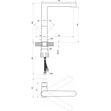 Змішувач для раковини/кухонної мийки 269 мм, хром Ravak Puri PU 016.00 X070143