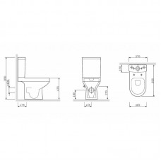 Унітаз-компакт, безобідковий "FlashClean" з сидінням мікроліфт AM.PM Spirit C708600SC